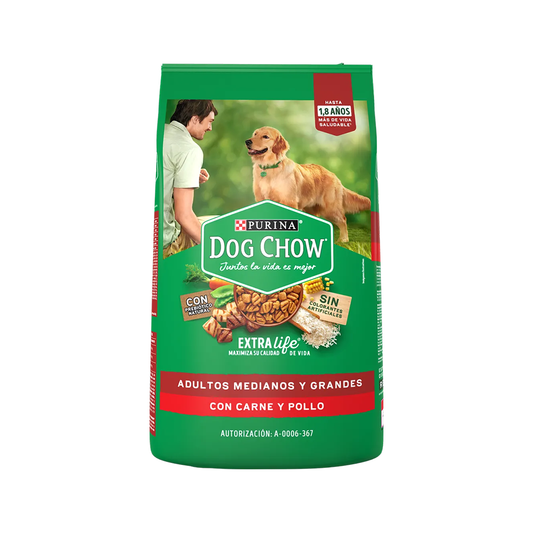 DOG CHOW ADULTO RAZA MEDIANOS Y GRANDES  - CROQUETAS